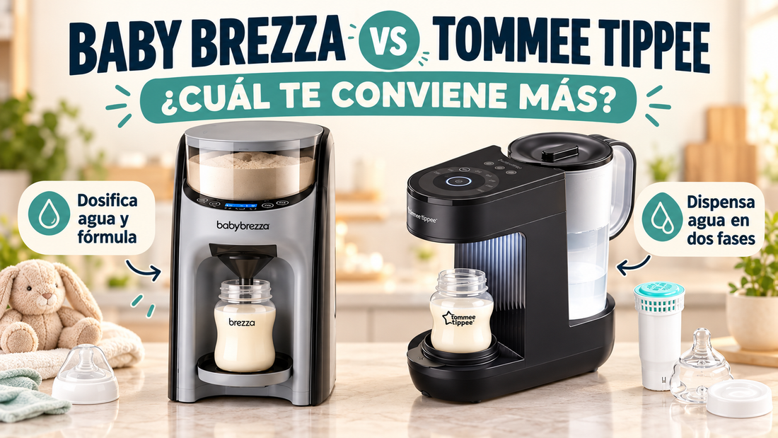 Baby Brezza Formula Pro Advanced junto a Tommee Tippee Perfect Prep