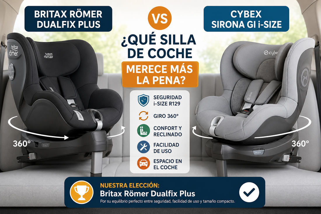 Britax Römer Dualfix Plus vs Cybex Sirona Gi i-Size: comparativa de dos sillas de coche giratorias i-Size con Isofix y rotación de 360°