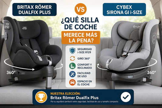 Britax Römer Dualfix Plus vs Cybex Sirona Gi i-Size: comparativa de dos sillas de coche giratorias i-Size con Isofix y rotación de 360°