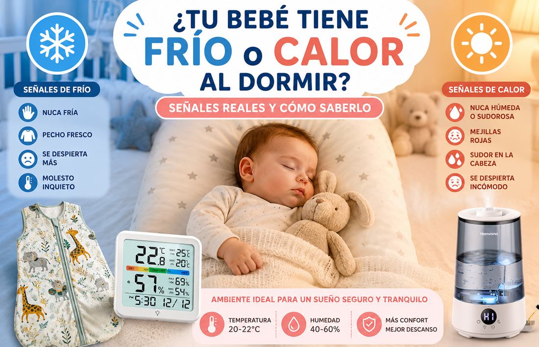 Cómo saber si un bebé tiene frío o calor mientras duerme