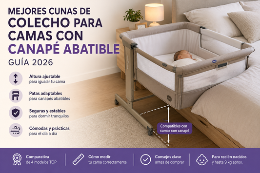 Cuna de colecho compatible con cama con canapé abatible: comparación de modelos Chicco, Lionelo y Kinderkraft
