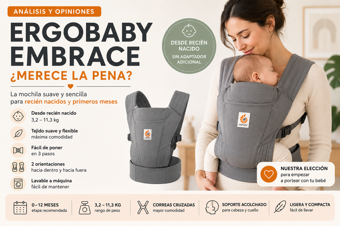 Ergobaby Embrace mochila portabebé para recién nacido
