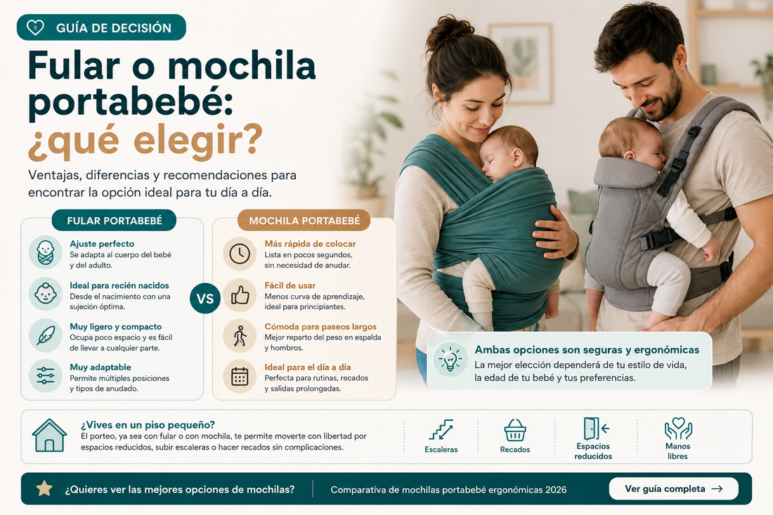 Fular o mochila portabebé