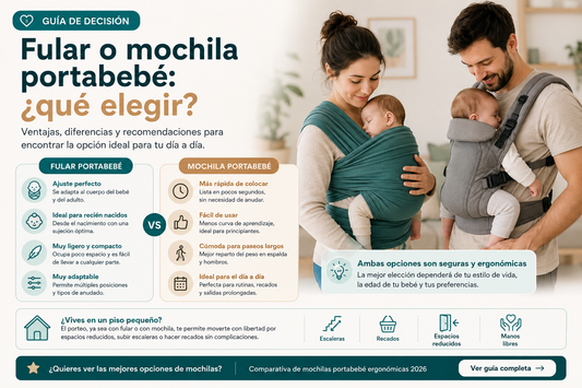 Fular o mochila portabebé