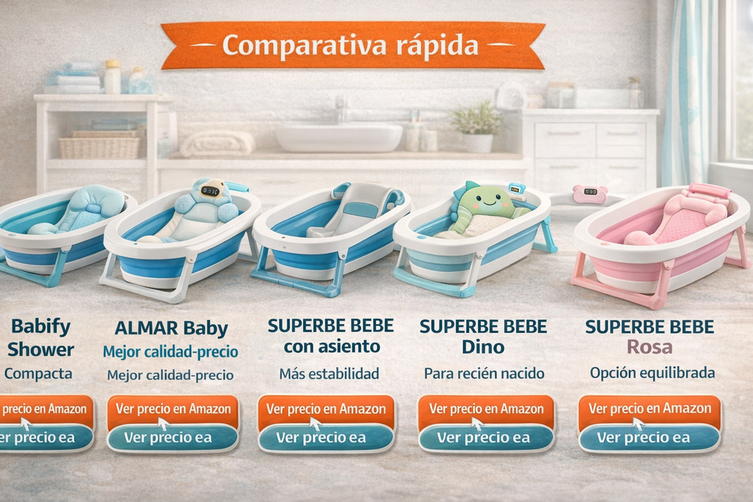 Mejores bañeras bebé plegables para piso pequeño (2026)