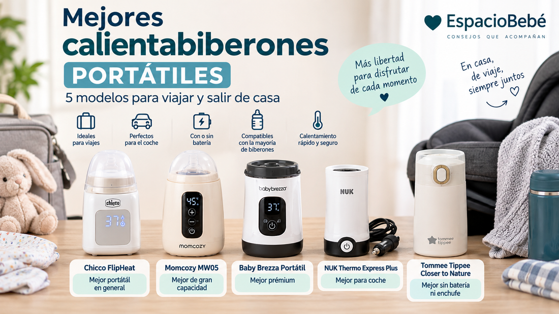 Mejores calientabiberones portátiles para viajar, usar en el coche y salir de casa