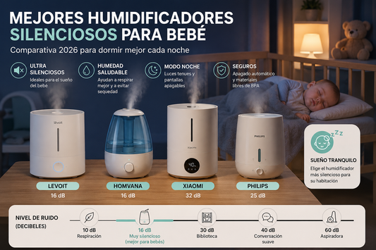 Mejores humidificadores silenciosos para bebé en una habitación infantil durante la noche
