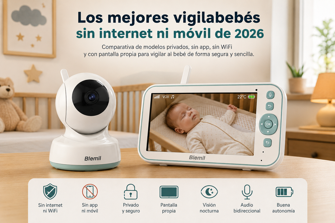 Mejores vigilabebés sin internet ni móvil 2026 con pantalla propia y cámara sin WiFi