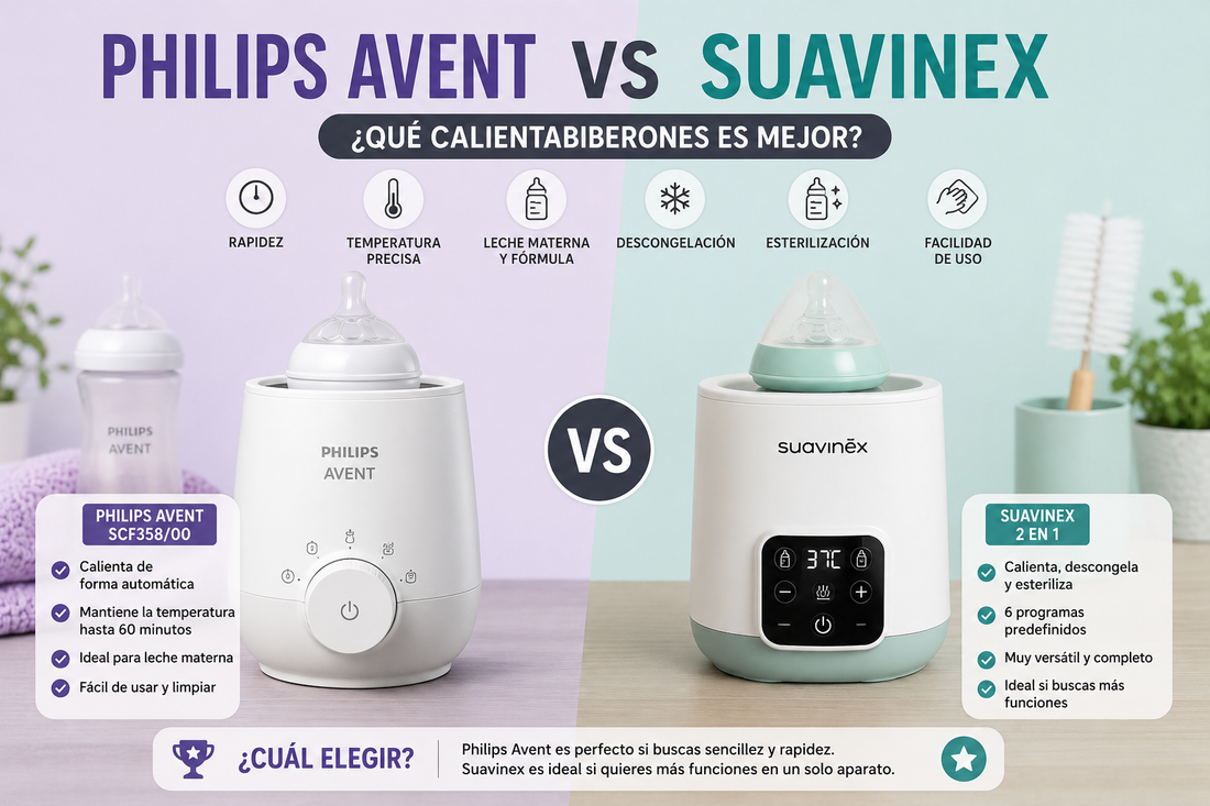 Philips Avent vs Suavinex: comparativa de calientabiberones