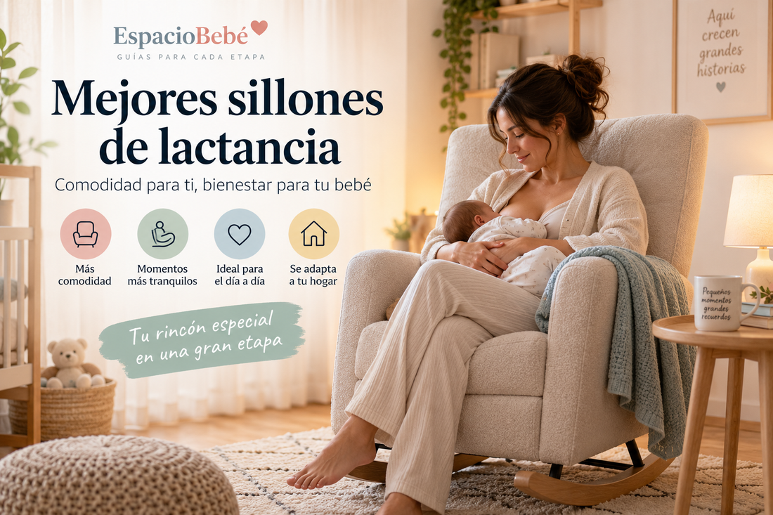 Sillón mecedora de lactancia en una habitación de bebé acogedora y luminosa