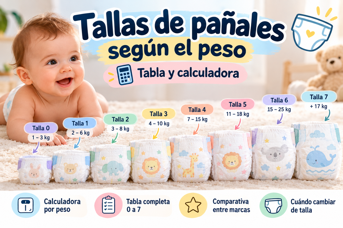 Tallas de pañales según el peso