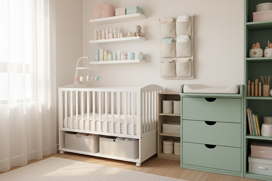 Almacenamiento y organización para bebés: ideas prácticas para pisos pequeños
