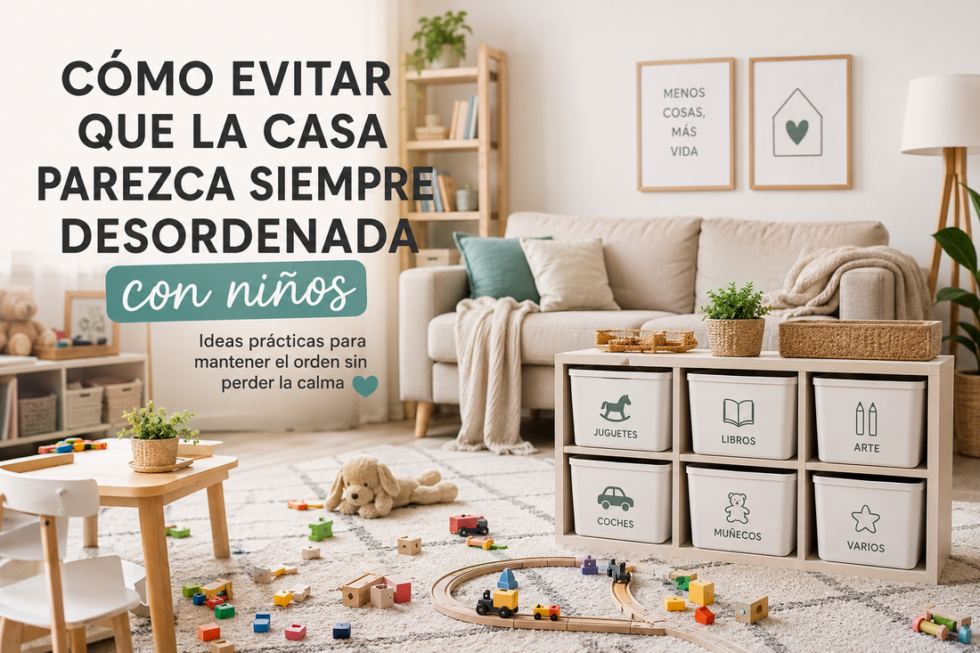 casa desordenada con niños