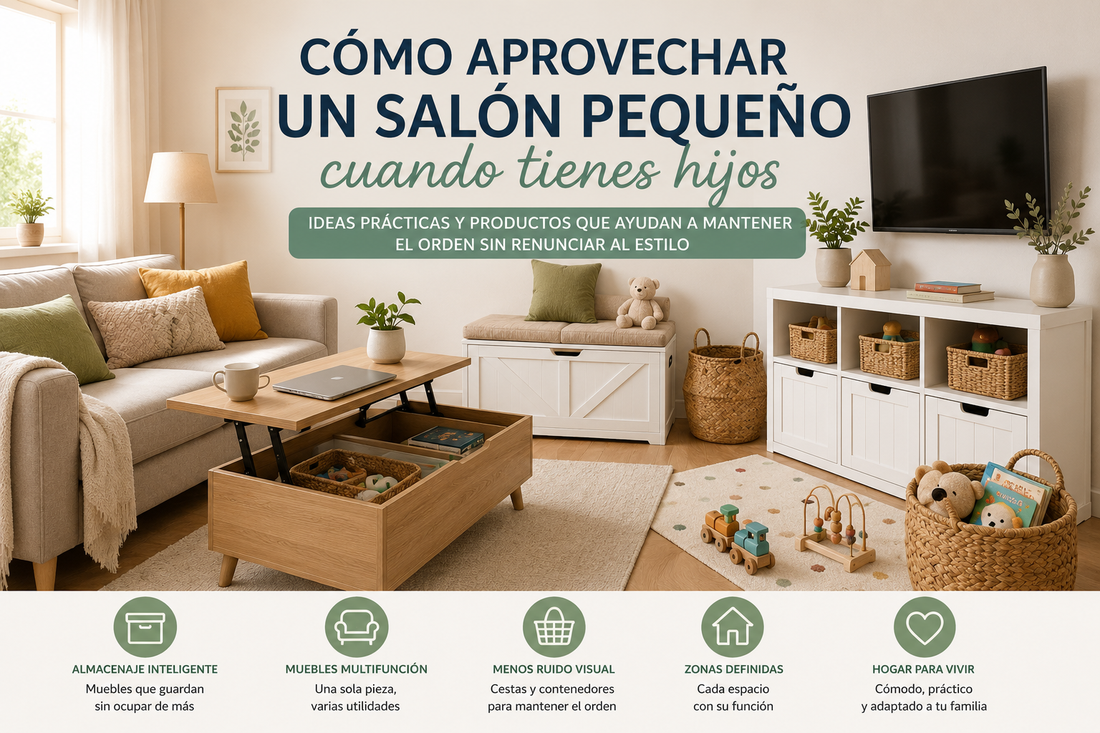 Cómo aprovechar un salón pequeño cuando tienes hijos