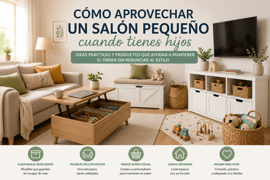Cómo aprovechar un salón pequeño cuando tienes hijos