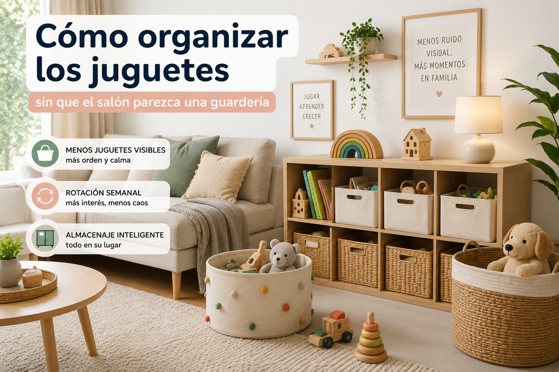 como organizar juguetes en salón pequeño