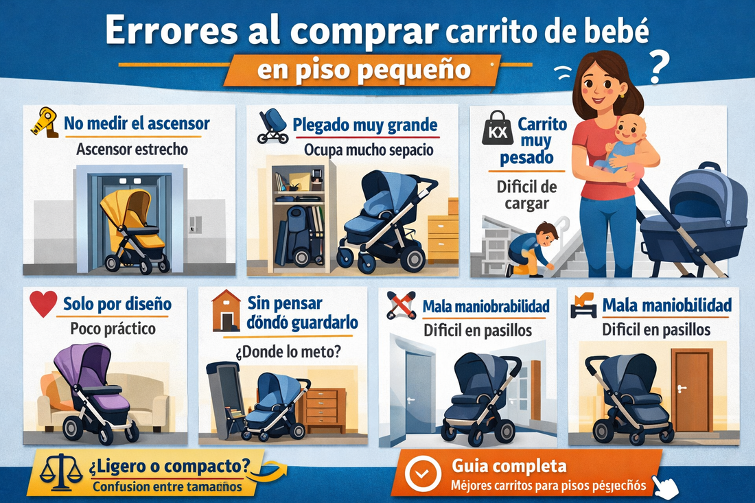 Errores al comprar carrito bebé si vives en piso pequeño