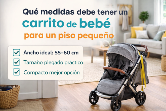 medidas carrito bebe piso pequeno ancho ideal 55 60 cm carrito compacto en salon con metro midiendo espacio