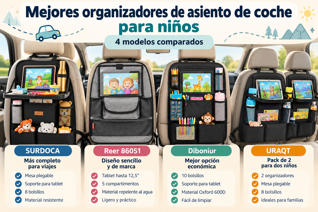 mejores organizadores asiento coche niños