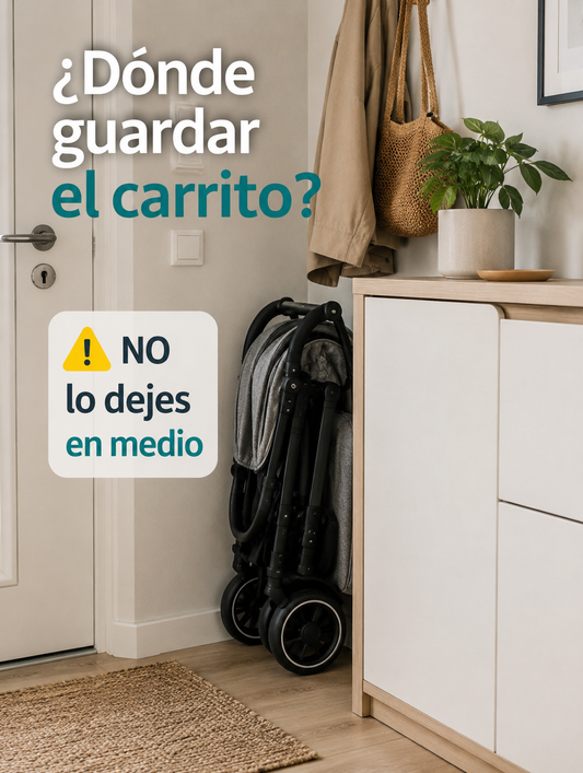 onde guardar carrito bebe piso pequeño