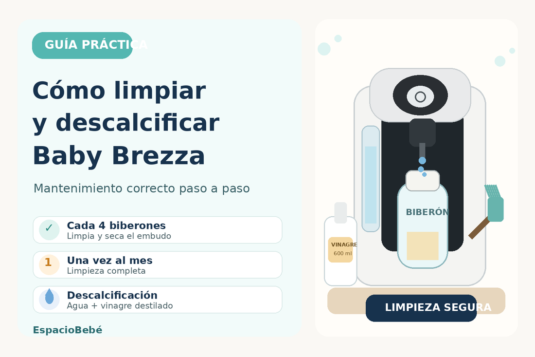 Cómo limpiar y descalcificar Baby Brezza correctamente paso a paso