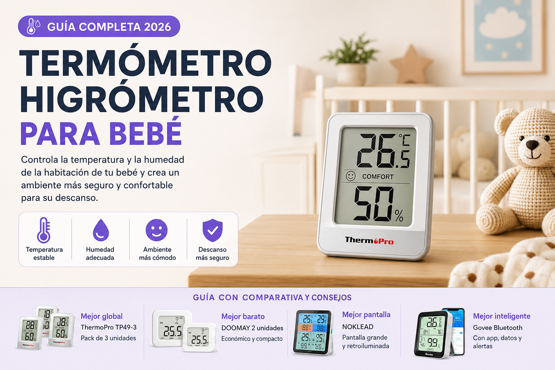 termómetro higrometro para bebé