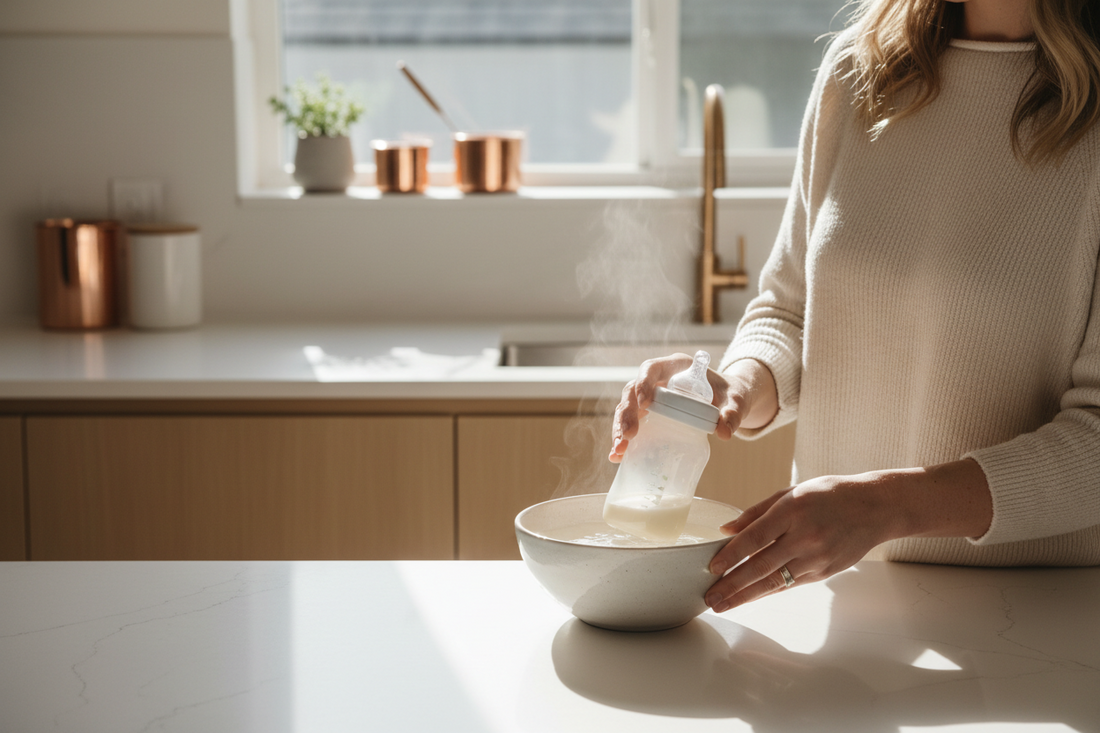 Cómo calentar leche materna correctamente en agua tibia