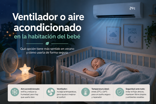 ventilador o aire acondicionado en la habitación del bebé
